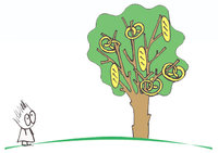 Money doesn't grow on trees. logo