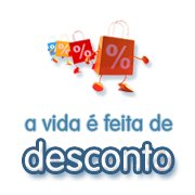 A vida é feita de Desconto logo