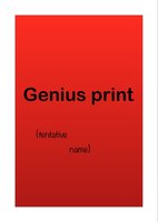 Genius print (Tentative name) logo